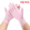 Pink Disposable Nitrile Gloves LatexFree PowderFree For Household Cleaning Salon Kitchen And Work U 7