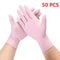 Pink Disposable Nitrile Gloves LatexFree PowderFree For Household Cleaning Salon Kitchen And Work U 6