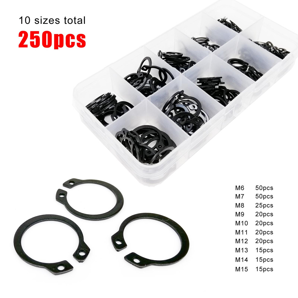 65mn Steel Retaining Clip Snap Ring 520mm GB894 Black CType External Circlip For Bearing Shaft 5