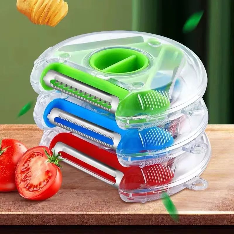 Vegetable Peeler Set Magic Trio Slicer Shredder Julienne Cutter Multi Blade Stainless Steel Zester  8