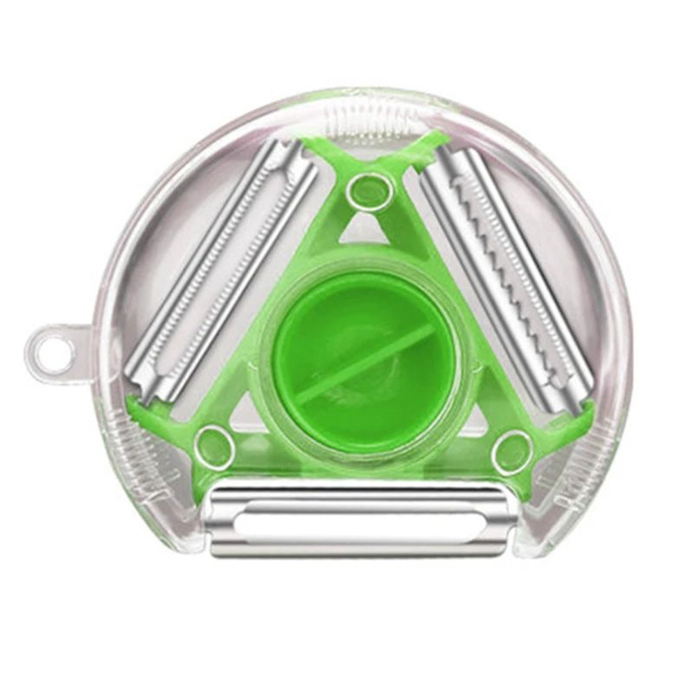 Vegetable Peeler Set Magic Trio Slicer Shredder Julienne Cutter Multi Blade Stainless Steel Zester  6
