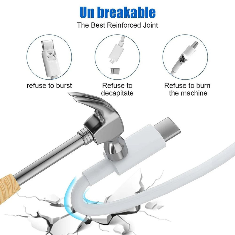 USBC To USBC Fast Charging Cable For IPhone Samsung Huawei Xiaomi Data Line In Black  White 3