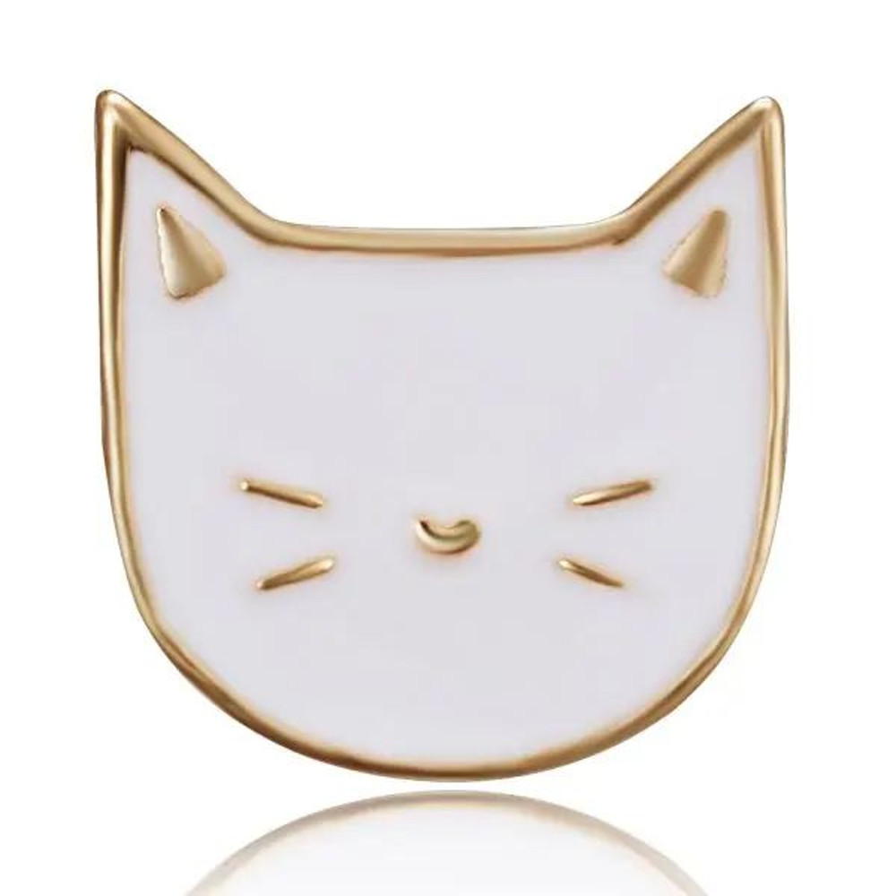 Cartoon Sweet Small Cat Enamel Pins Brooch For Women Girls Cute Kitten Metal Badge For Backpack Col 12