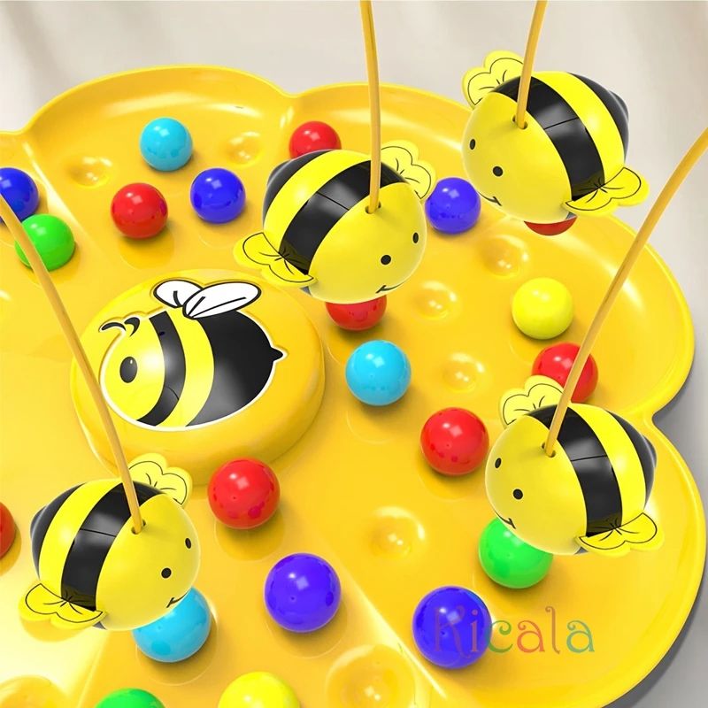 Little Bumblebee Magnetic Fishing Puzzle Board Game Educational Toy For Kids Family Interactive Pla 2
