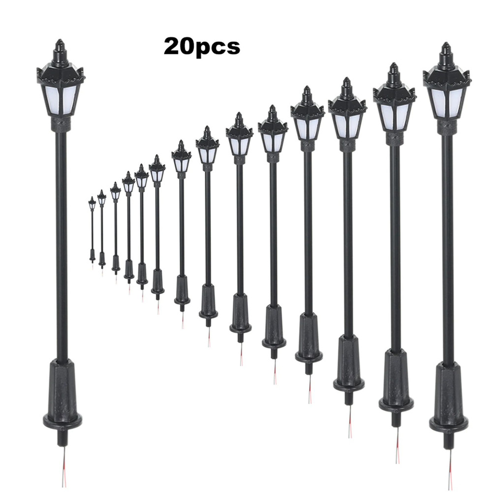 Warm White LED Model Street Lights Scale Lampposts For Railway Layouts Garden And Playground Scener 0