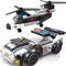 SWAT Super Police DualRotor Helicopter City Plane DIY MOC Building Blocks Set Classic Model Bricks 0