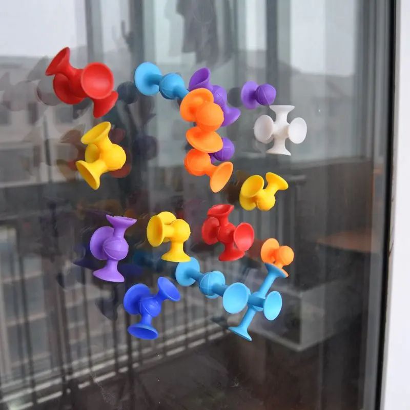 Suction Cup Toy Set Soft Throw Darts Building Blocks Pop Sucker Fidget Toy For Kids  ParentChild In