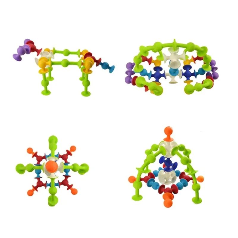 Suction Cup Toy Set Soft Throw Darts Building Blocks Pop Sucker Fidget Toy For Kids  ParentChild In