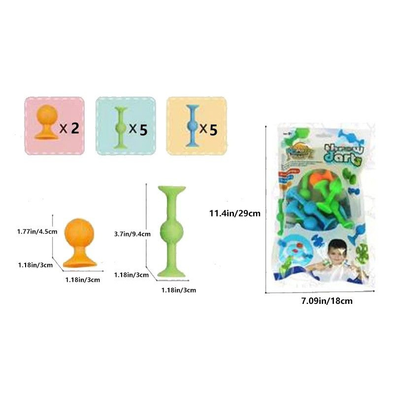 Suction Cup Toy Set Soft Throw Darts Building Blocks Pop Sucker Fidget Toy For Kids  ParentChild In 6