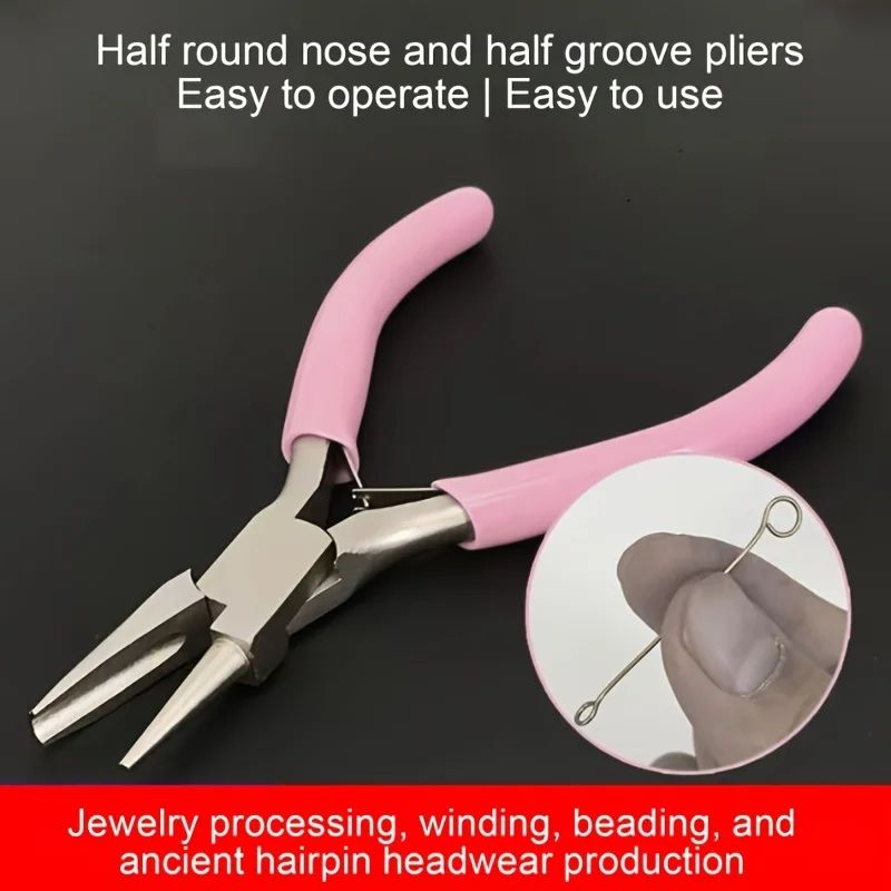 Professional Round Concave Pliers For Jewelry Making Mini Precision Wire Loop Tools For DIY Crafts 2