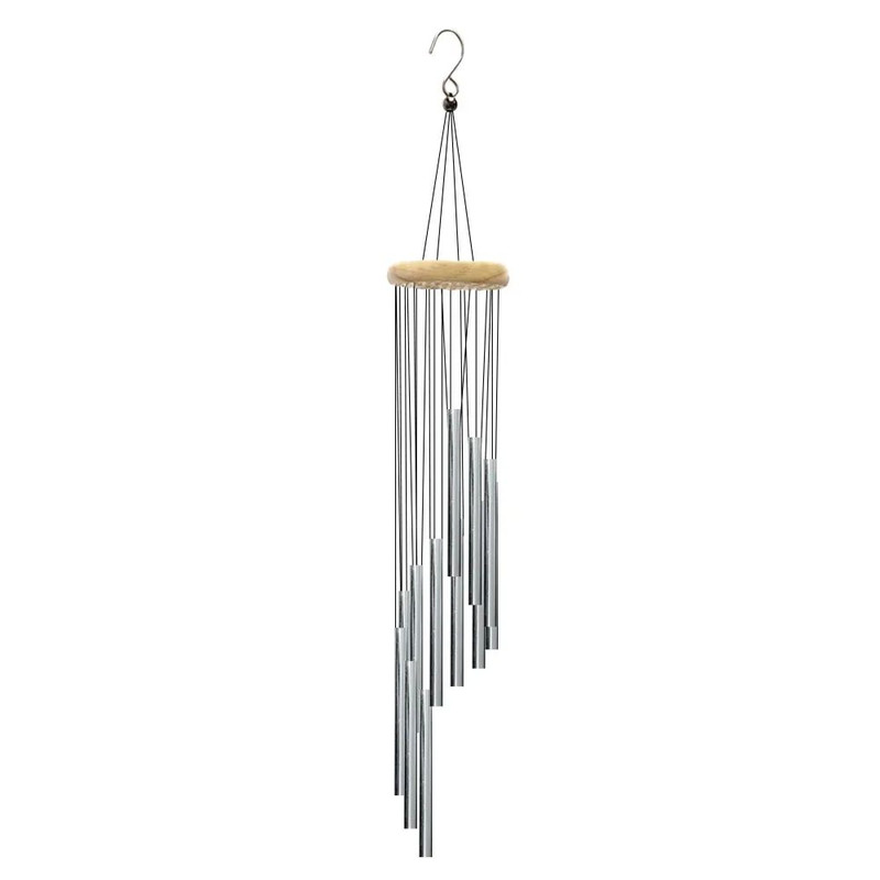 Elegant Tube Aluminum Alloy Wind Chimes With Hook GoldSilver Bells For Garden Patio Wedding Memoria 8