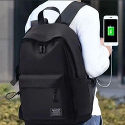 trendy men's minimalist backpack, large capacity unisex travel, school, and laptop bag, washable & versatile