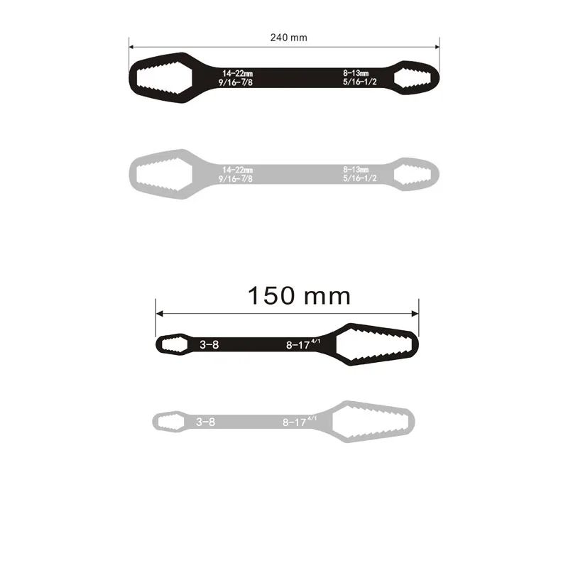 Universal Torx Wrench Adjustable Multifunction Board DoubleHead Spanner Repair Hand Tool For DIY  P 5