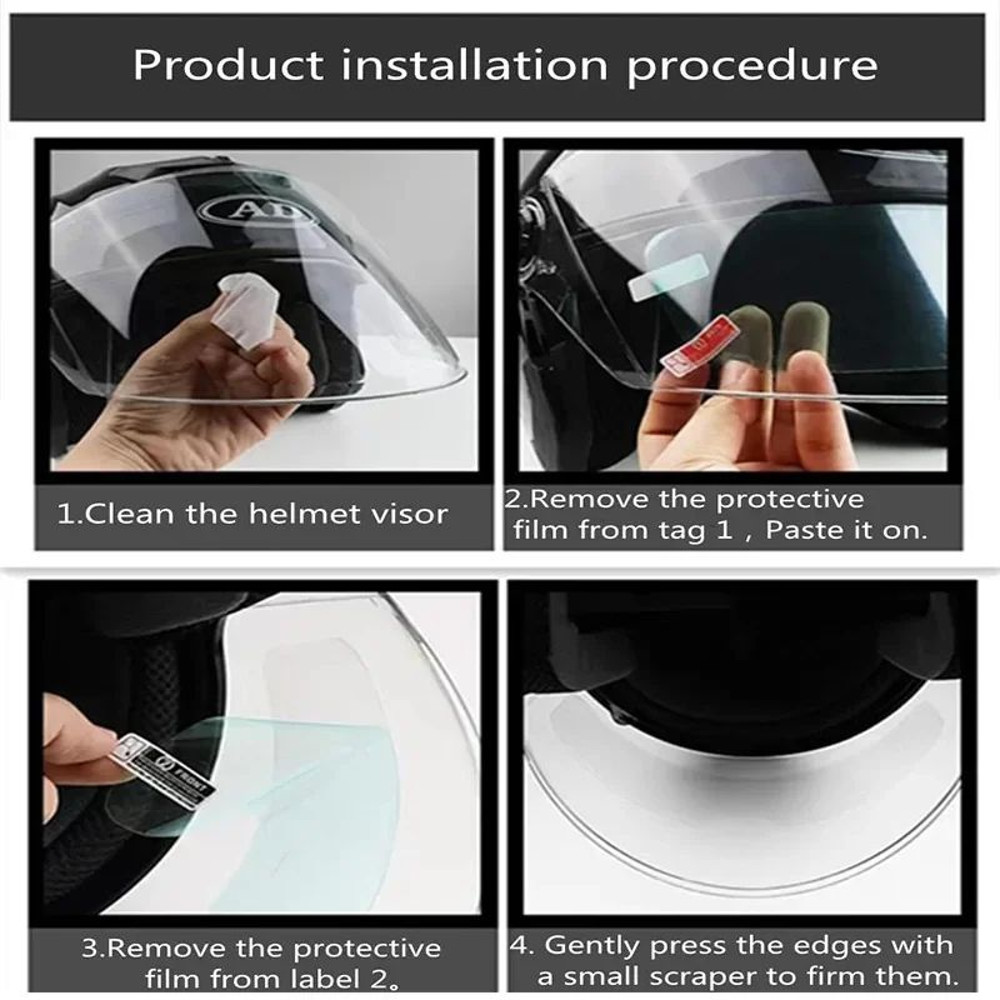 Antifog Rainproof Film For Motorcycle Helmet Lens Durable Nano Coating Sticker For Clear Vision Es