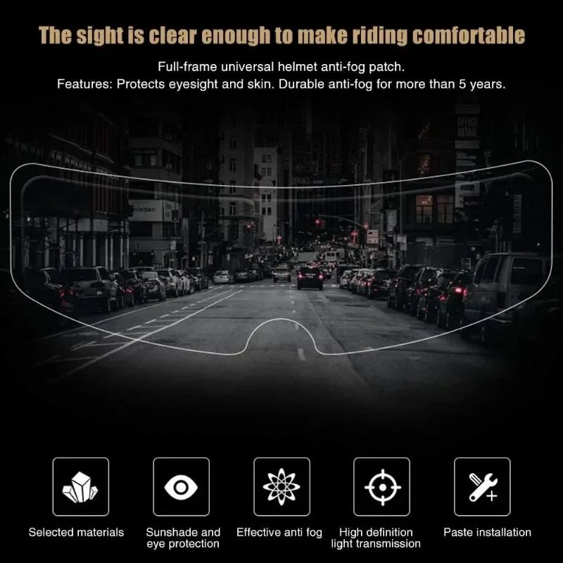 Antifog Rainproof Film For Motorcycle Helmet Lens Durable Nano Coating Sticker For Clear Vision Es