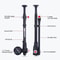 ThinkRider Highpressure Portable Bike Air Pump With Gauge Mountain Bicycle Suspension Fork Shock A 4