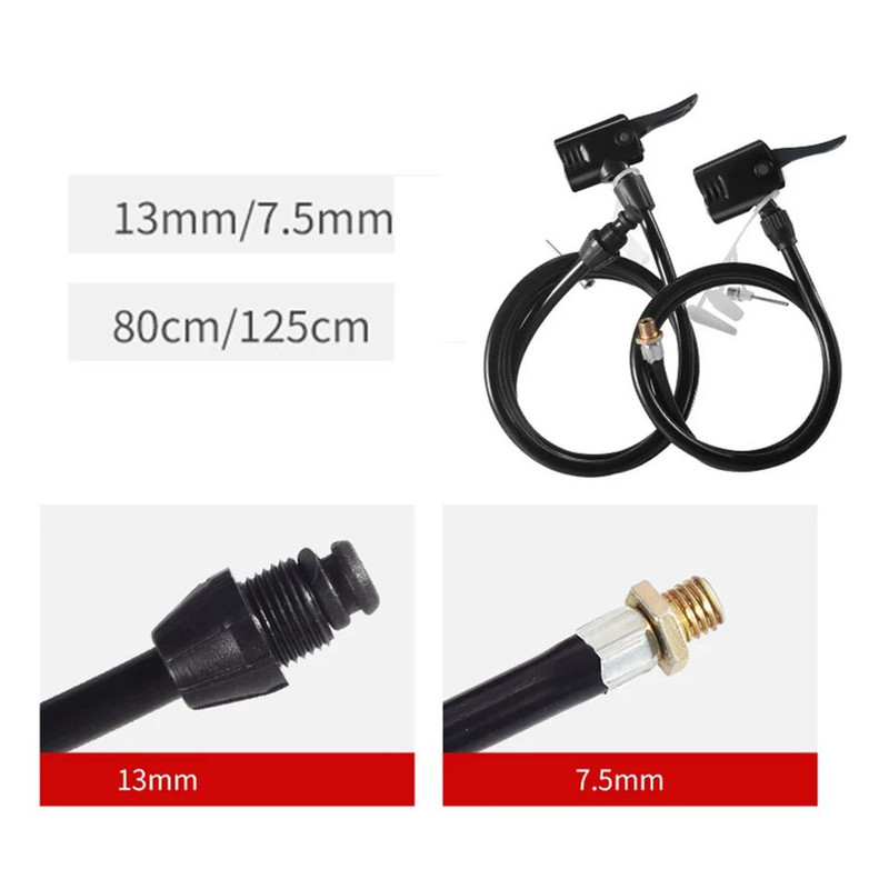 Bicycle Air Pump Extension Tube Hose Connector For Bike Tire Inflator Durable Nozzle Accessories Fo 3