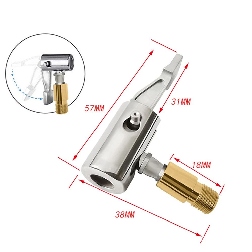 Portable Inflatable Pump For Car Tire Air Chuck Compressor Tire Inflator With Barb Connector Hose R 4