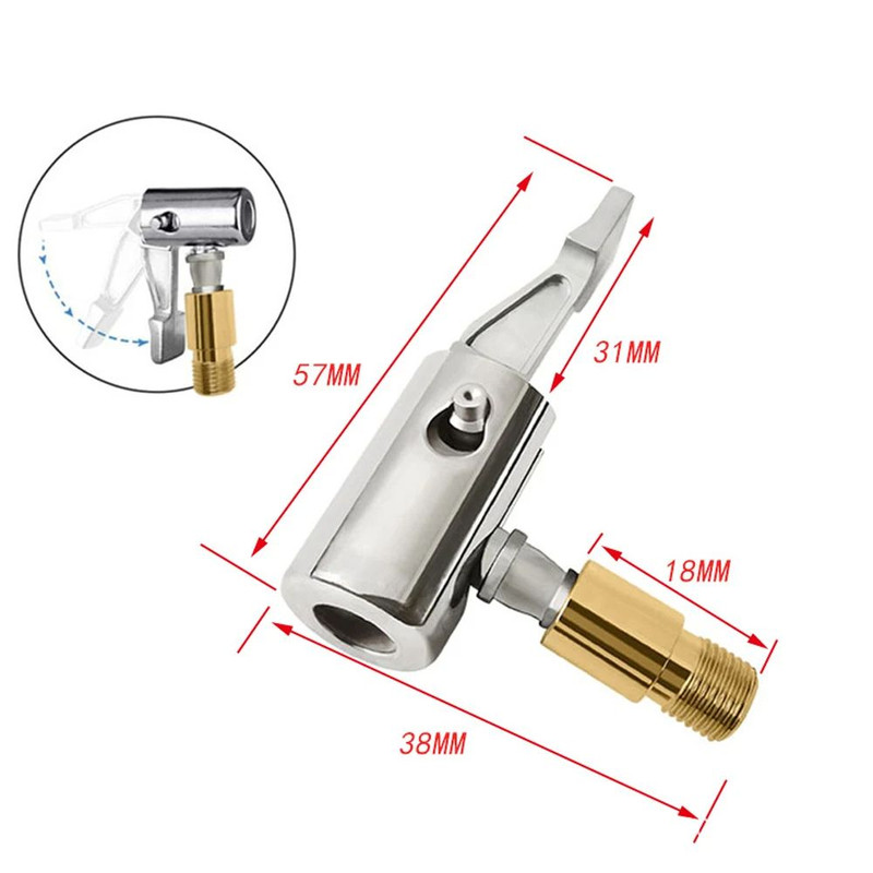 Portable Inflatable Pump For Car Tire Air Chuck Compressor Tire Inflator With Barb Connector Hose R 4