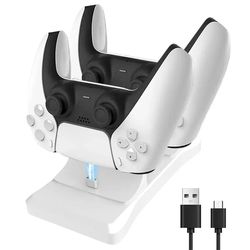 gaminja dual controller charging stand for playstation, fast controller charger station with ac adapter