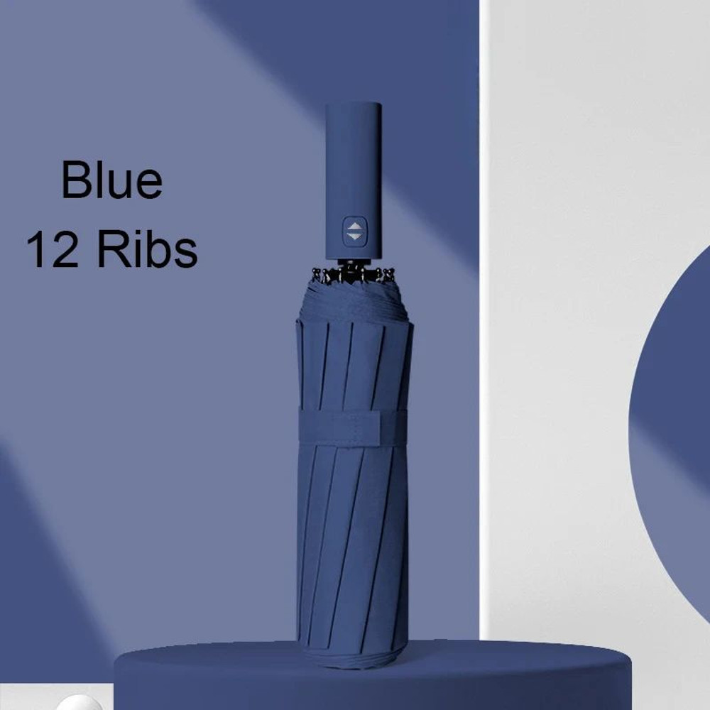 Lightweight Bone Automatic Umbrella Solid Color Large Collapsible Sunshade With UV Protection For R 6