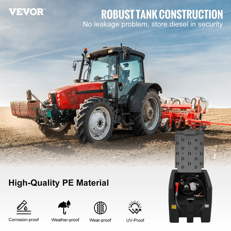 Portable Diesel Tank Oil Fuel Tank With Electric Transfer Pump Mobile Fuel Storage For Trucks Farms 1