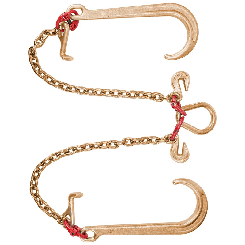 Heavy Duty Tow Chain J Hook VType Grab Hook Wrecker Truck Tie Towing Recovery Safety Chain 7