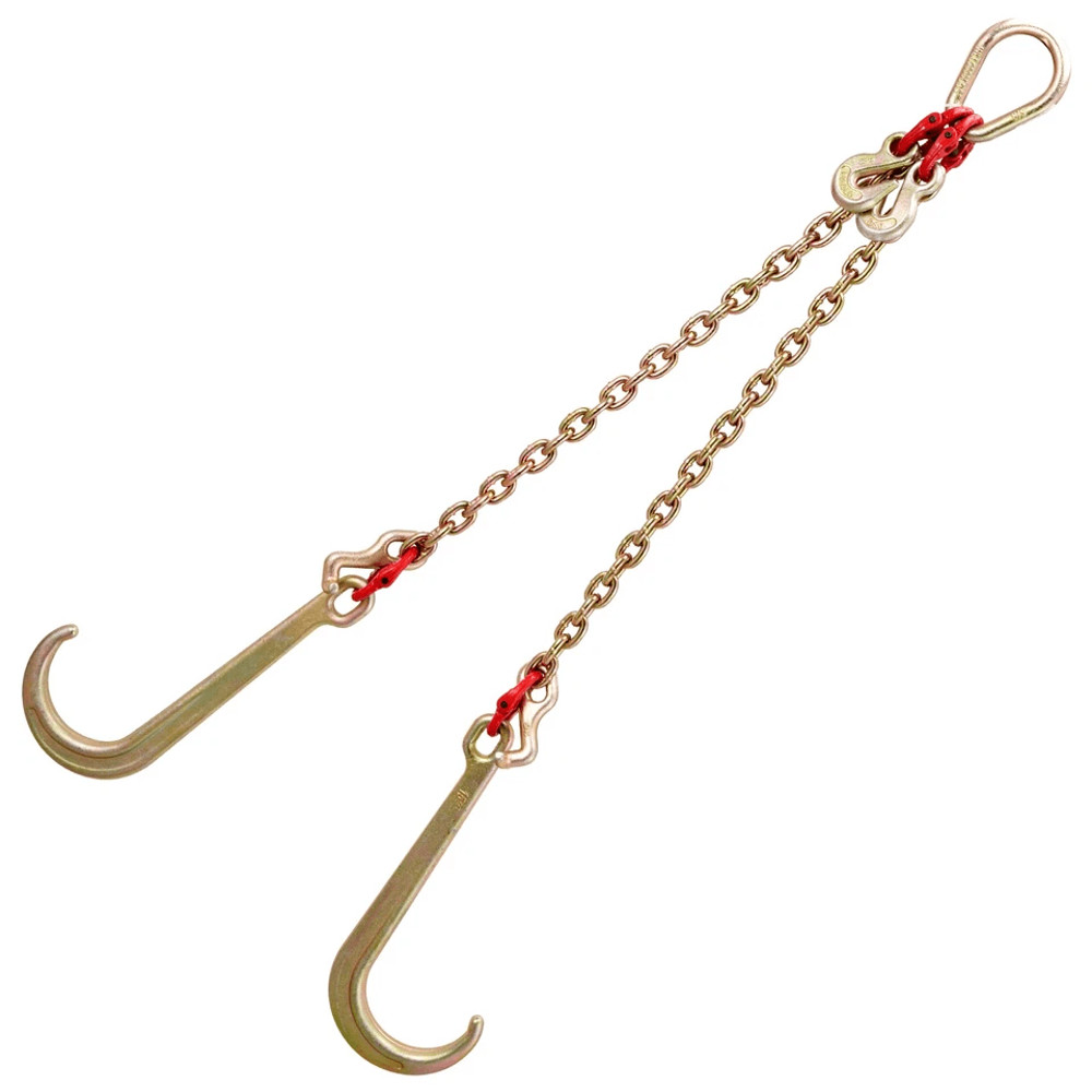 Heavy Duty Tow Chain J Hook VType Grab Hook Wrecker Truck Tie Towing Recovery Safety Chain 6