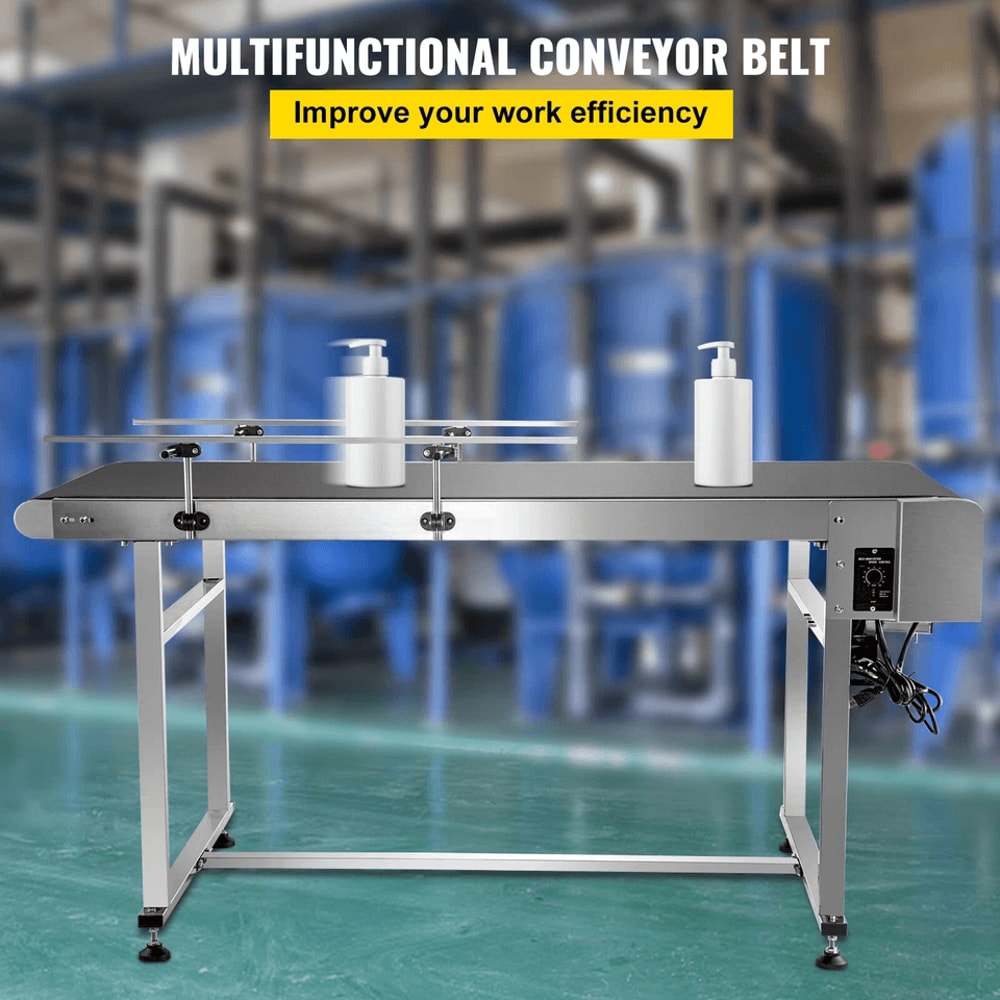 Motorized Conveyor W Guardrails PVC Belt Conveyor For Warehouses Assembly Lines Packaging And Facto 1