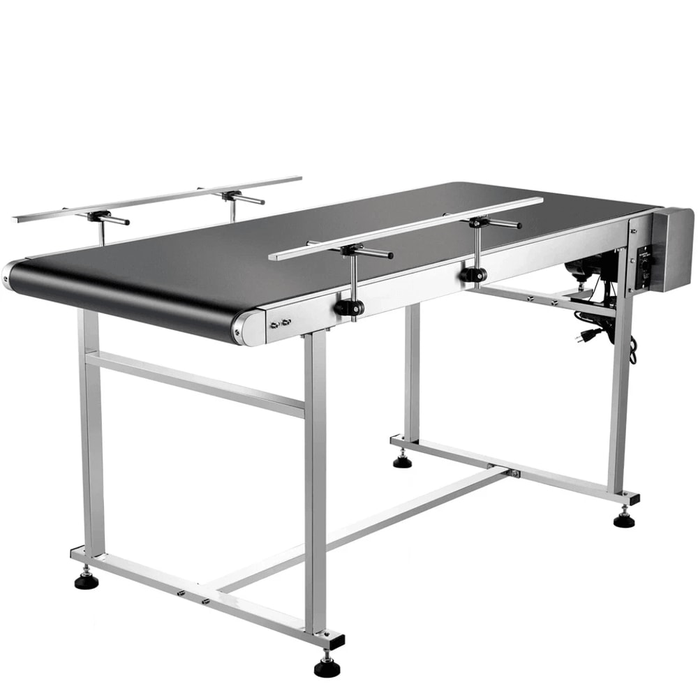 Motorized Conveyor W Guardrails PVC Belt Conveyor For Warehouses Assembly Lines Packaging And Facto 7