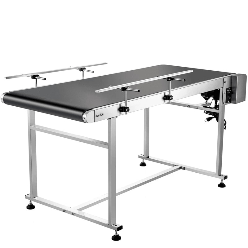 Motorized Conveyor W Guardrails PVC Belt Conveyor For Warehouses Assembly Lines Packaging And Facto 7