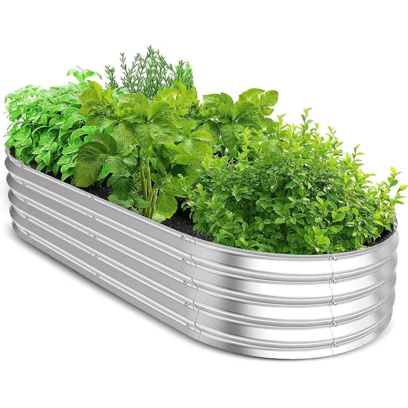 Galvanized Raised Garden Bed Outdoor Planter Boxes For Vegetables Durable Metal Planters By Utopia 5