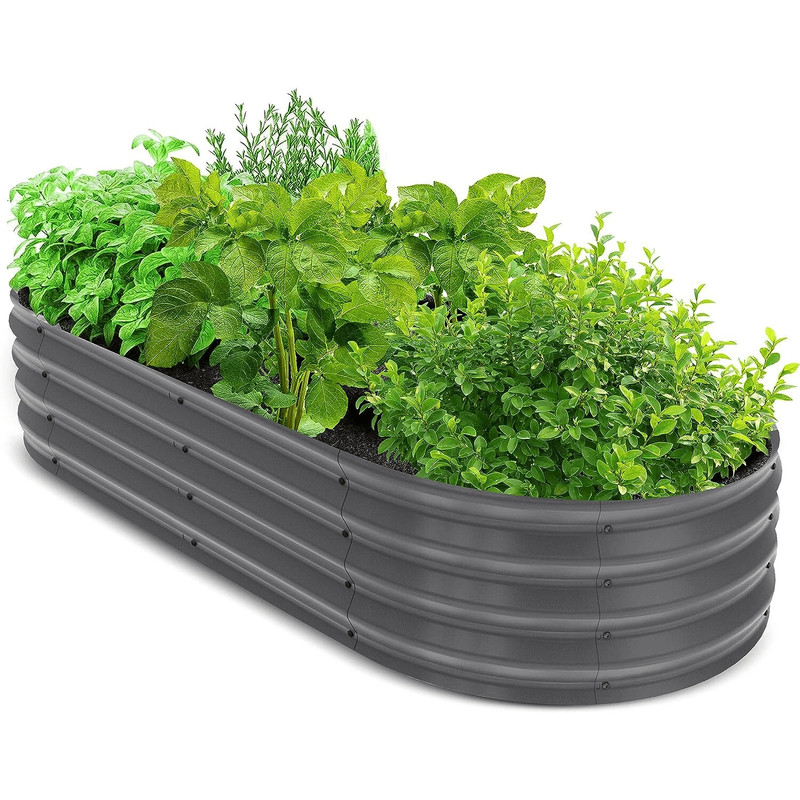Galvanized Raised Garden Bed Outdoor Planter Boxes For Vegetables Durable Metal Planters By Utopia 0