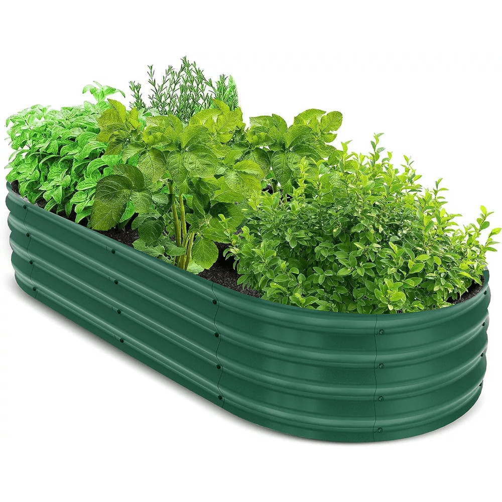 Galvanized Raised Garden Bed Outdoor Planter Boxes For Vegetables Durable Metal Planters By Utopia 4