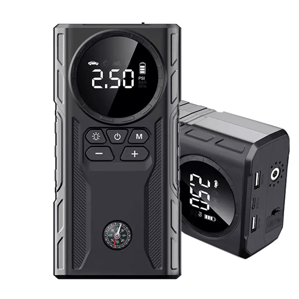 MultiFunction Car Jump Starter Booster Jumper Box Power Bank Battery Charger Air Pump For Vehicle