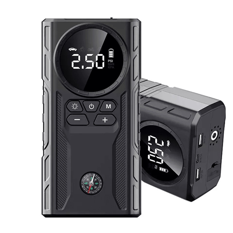 MultiFunction Car Jump Starter Booster Jumper Box Power Bank Battery Charger Air Pump For Vehicle