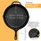 PreSeasoned Cast Iron Skillet By Utopia Kitchen HeavyDuty Multipurpose Frying Pan For Cooking Bakin 6