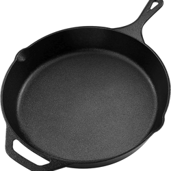 pre-seasoned cast iron skillet by utopia kitchen, heavy-duty multipurpose frying pan for cooking, baking, grilling