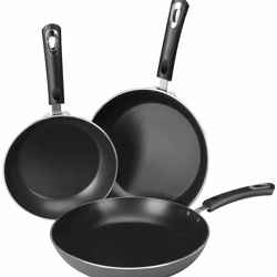 nonstick frying pan set with induction bottom, utopia kitchen skillets, durable non-stick cookware set even heat cooking