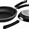 Nonstick Frying Pan Set With Induction Bottom Utopia Kitchen Skillets Durable NonStick Cookware Set 3