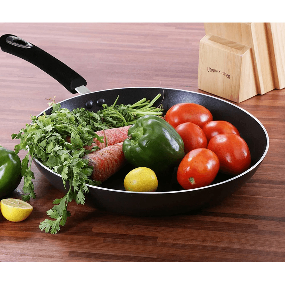 Nonstick Frying Pan Set With Induction Bottom Utopia Kitchen Skillets Durable NonStick Cookware Set 1