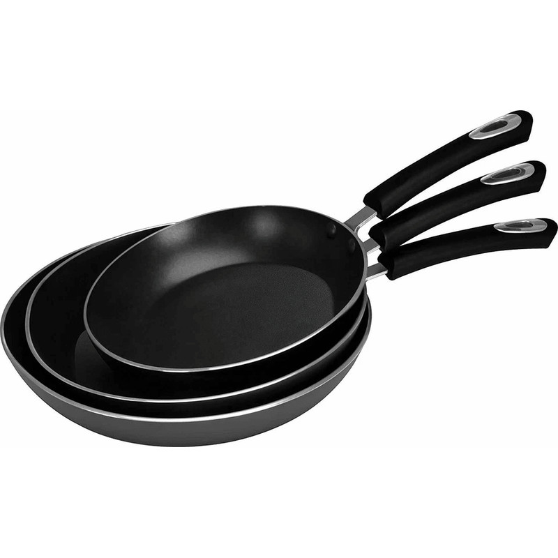 Nonstick Frying Pan Set With Induction Bottom Utopia Kitchen Skillets Durable NonStick Cookware Set 5