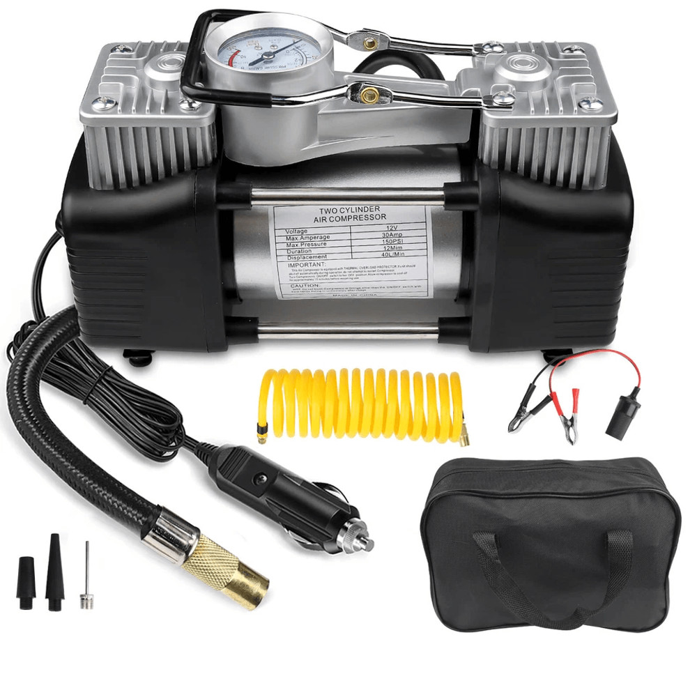 Heavy Duty Portable Air Compressor Car Tire Inflator Electric Auto Pump For Fast Tire Inflation Em 6