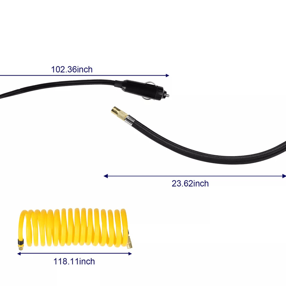 Heavy Duty Portable Air Compressor Car Tire Inflator Electric Auto Pump For Fast Tire Inflation Em 10