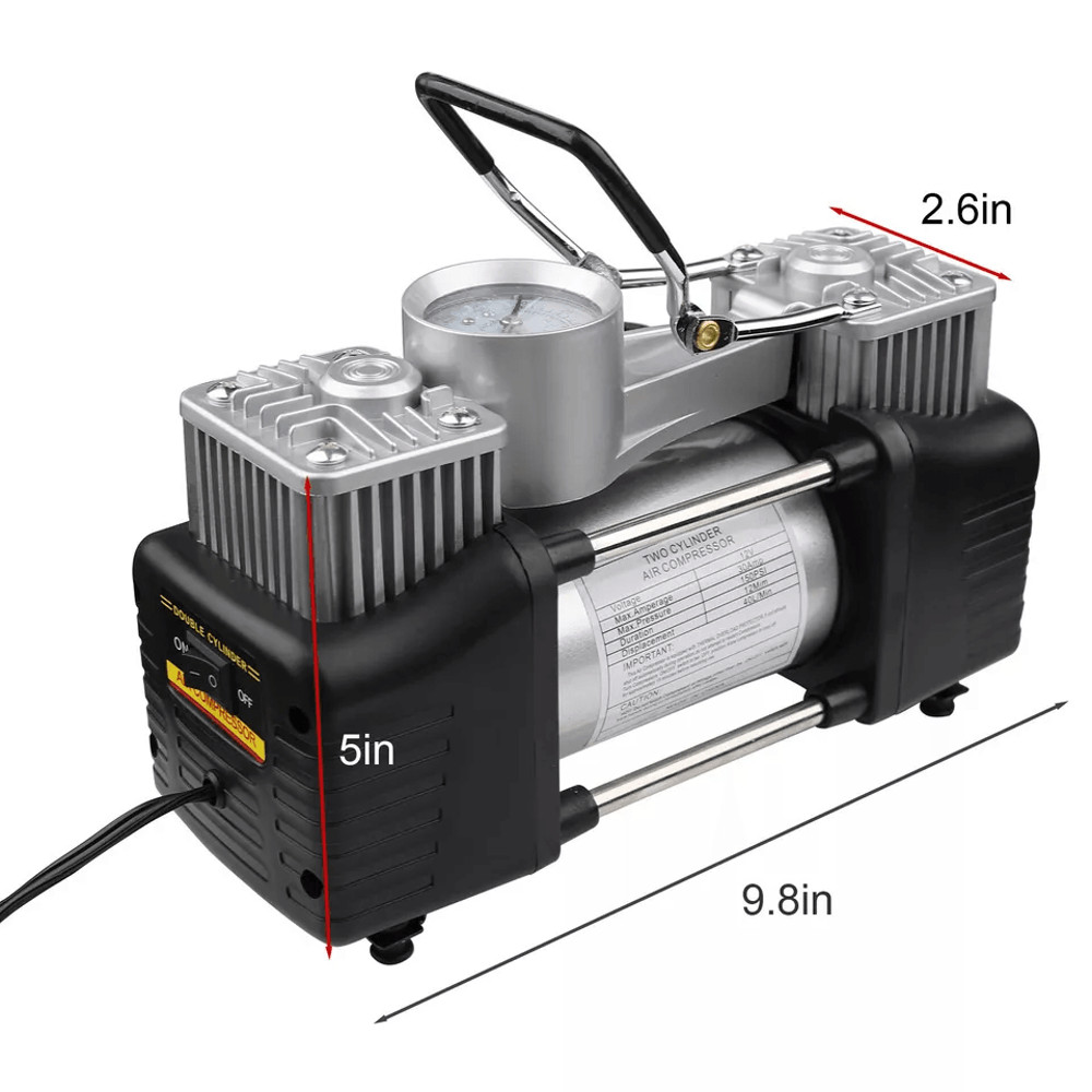 Heavy Duty Portable Air Compressor Car Tire Inflator Electric Auto Pump For Fast Tire Inflation Em 11