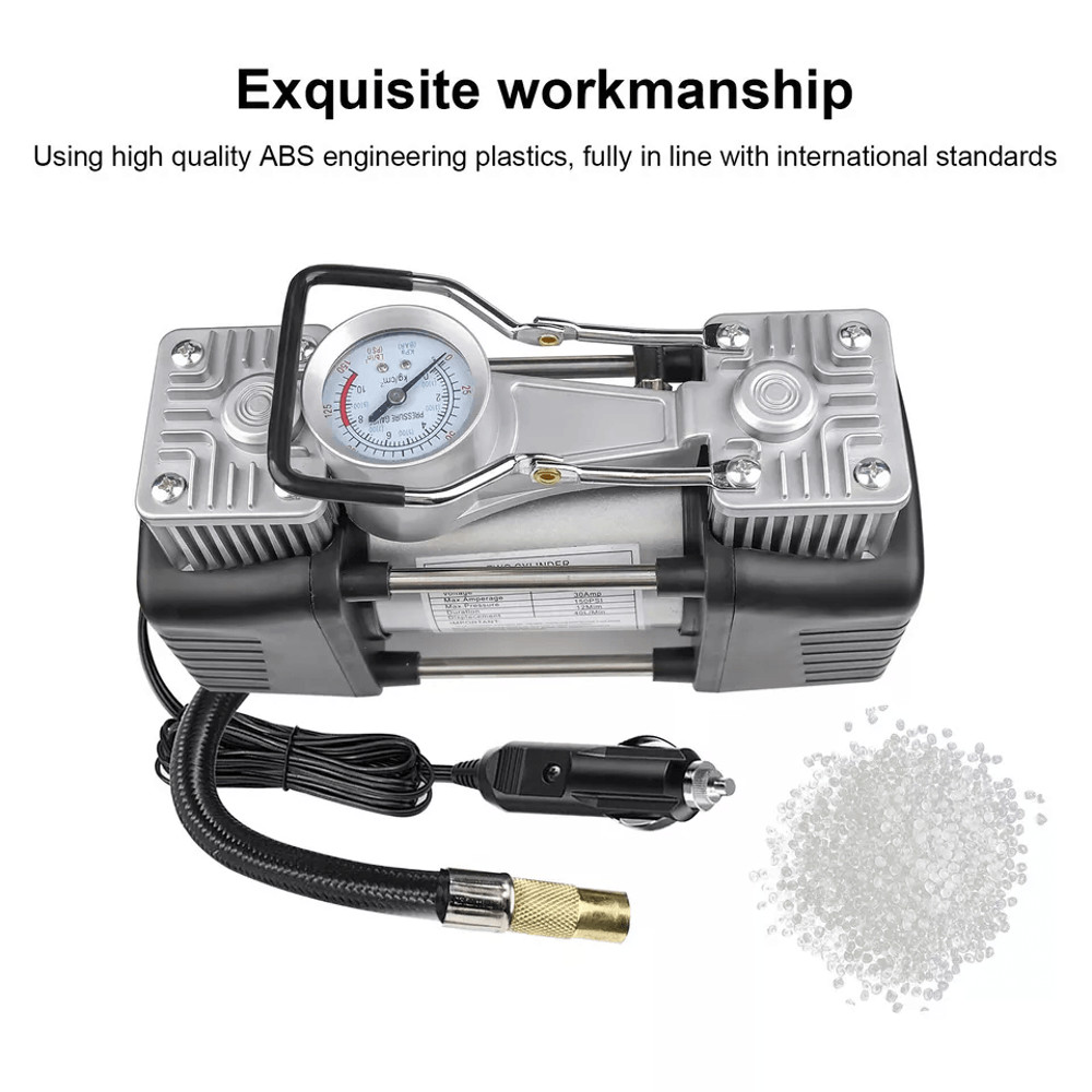 Heavy Duty Portable Air Compressor Car Tire Inflator Electric Auto Pump For Fast Tire Inflation Em 7