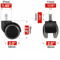 Universal Fit Office Chair Caster Wheels Set Replacement Swivel Office Chair Wheels Heavy Duty Roll 2