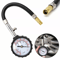 Premium Flexible Hose Truck Car Tire Pressure Gauge PSI Air Meter Tester Heavy Duty Auto Tire Press 0