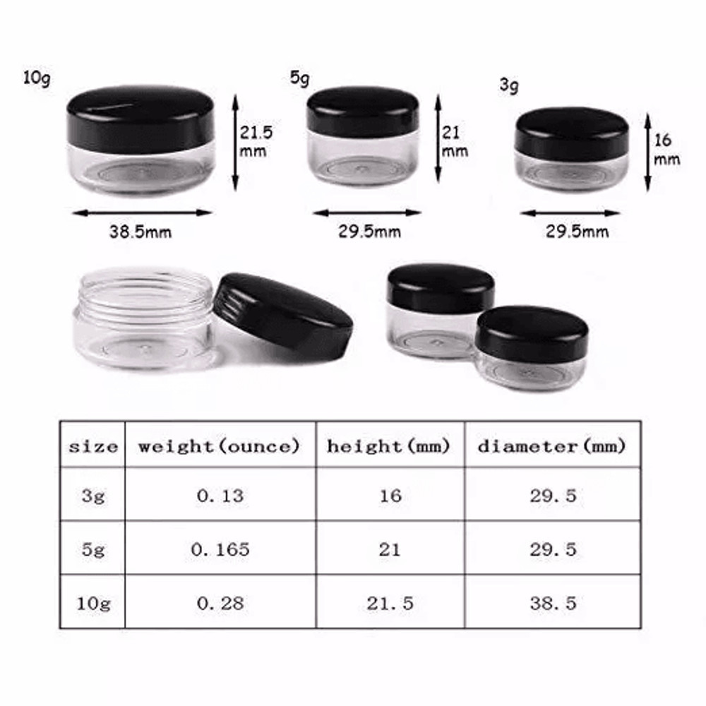 Empty Cosmetic Sample Jars For Lip Balm Makeup Creams Travel Storage DIY Skincare Containers 5