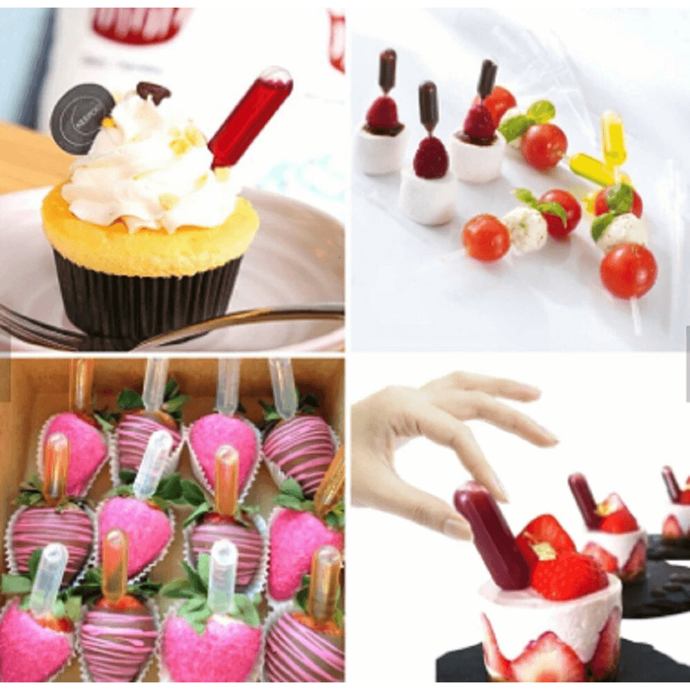Plastic Squeeze Pipette Droppers Disposable Transfer Tools For Cupcakes Ice Cream Desserts Baking C 1